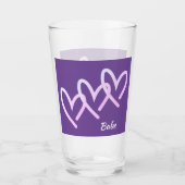 Babe Triple Lila Heart Tumbler (Vorderseite)