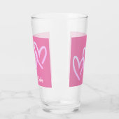 Babe Triple Pink Heart Tumbler Glass (Links)