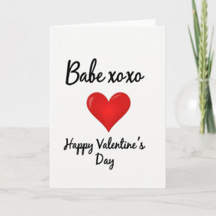 Babe Xoxo Valentinstagskarte Karte
