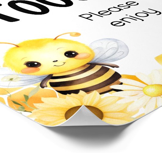 Babee Bee Baby Dusche Essen Poster (Ecke)