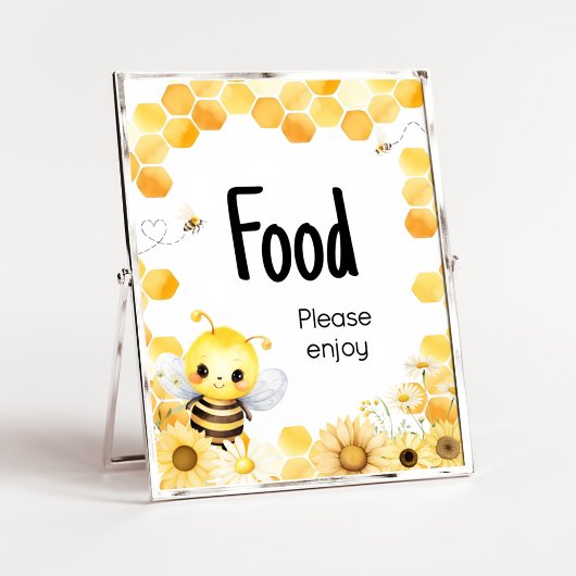 Babee Bee Baby Dusche Essen Poster
