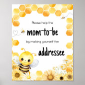 Babee Bee Baby Shower Envelope Station Poster (Vorne)