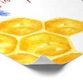 Babee Yellow Bee Floral Baby Dusche Willkommen Poster (Ecke)