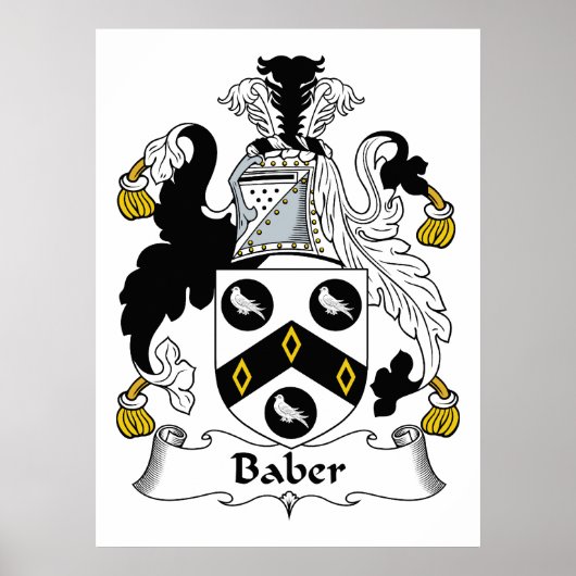 Baber Familienwappen Poster (Vorne)