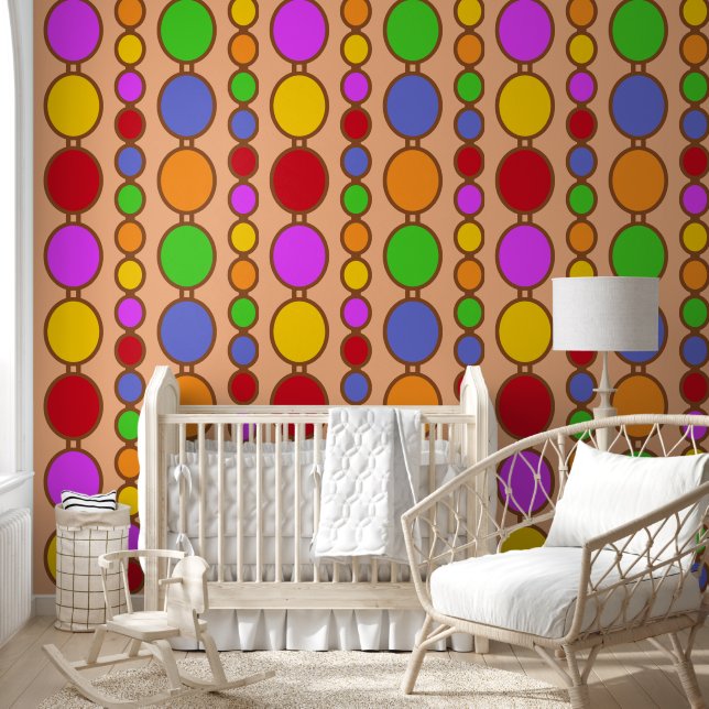 Babes Beads Bright Brown auf Peach Tapete (Kinder)