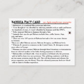 Babesia Fact Card Visitenkarte (Vorderseite)