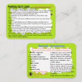 Babesia Fact Educational Card Visitenkarte (Vorne/Hinten)