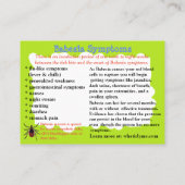 Babesia Fact Educational Card Visitenkarte (Rückseite)