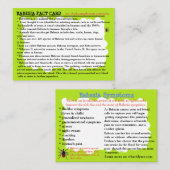 Babesia Fact Educational Card Visitenkarte (Vorne/Hinten)