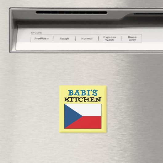 Babi Küche mit Fahne der Tschechischen Republik Magnet (In Situ (Geschirrspüler))