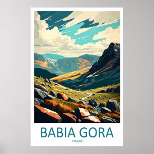 Babia Gora Vintage-Reiseposter Ski Nationalpark Poster