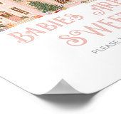 Babies are sweet Christmas Village Baby Shower Poster (Ecke)