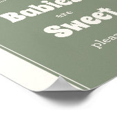 Babies are sweet Mushroom baby shower Poster (Ecke)