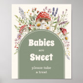 Babies are sweet Mushroom baby shower Poster (Vorne)