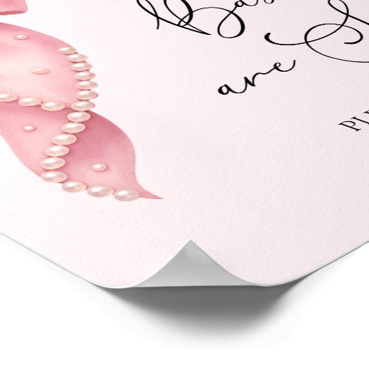 Babies Are Sweet Take a Treat Pink Bow Bow Poster (Ecke)