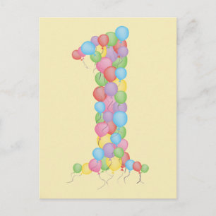 Babies Baby 1. Geburtstag Vielen Dank Foto-Karte Postkarte