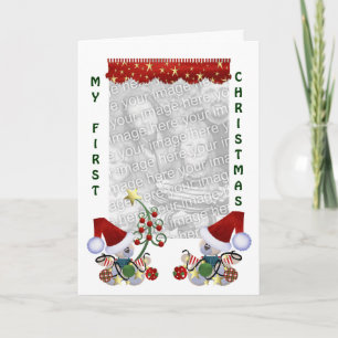 Babies Baby First Christmas Foto Card Feiertagskarte