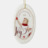 Babies Erste Weihnachtszeit Joy Custom Foto Keramik Ornament (Rechts)