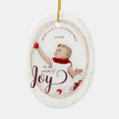 Babies Erste Weihnachtszeit Joy Custom Foto Keramik Ornament (Vorne)