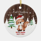 Babies First Christmas Fox Ornament (Vorne)
