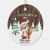 Babies First Christmas Fox Ornament (Links)