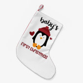 Babies First Christmas Merry Christmas Penguin Adu Kleiner Weihnachtsstrumpf (Vorderansicht (hängend))