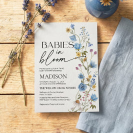 Babies in Bloom  | Twins Baby Shower Invitation Einladung