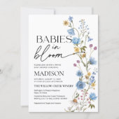 Babies in Bloom | Twins Baby Shower Invitation Einladung (Vorderseite)