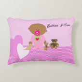 Babies Pillow Design in Pinks Girl Dekokissen (Vorderseite)