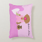 Babies Pillow Design in Pinks Girl Dekokissen (Vorderseite(Vertikal))