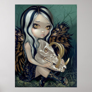 Babirusa Skull Art Printmedien gotische Märchenbra Poster