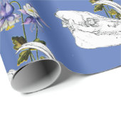 Babirusa Skull mit Columbine-Blume Geschenkpapier (Rolleneckpunkt)