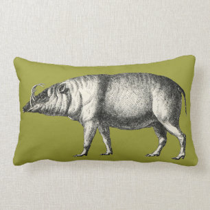 Babirusa Wildschwein Eber Schwein Warzenschwein Vi Lendenkissen