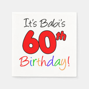Babis 60. Geburtstag tschechische Oma Serviette