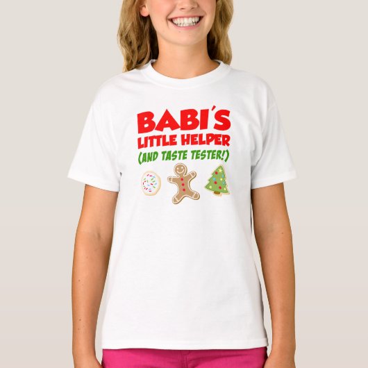 Babis kleiner Helfer Weihnachtskekse-T - Shirt (Vorderseite)