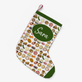 Babka Challah Brisket Jewish Holiday Hanukkah Kleiner Weihnachtsstrumpf (Vorderansicht (hängend))