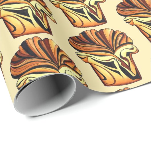 Babka Chocolate Brot Slice Loaf Jüdische Bäckerei Geschenkpapier (Rolleneckpunkt)