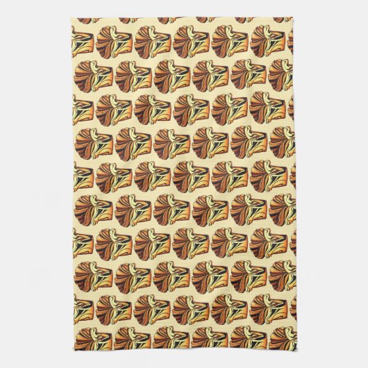 Babka Chocolate Brot Slice Loaf Jüdische Bäckerei Geschirrtuch (Vertikal)