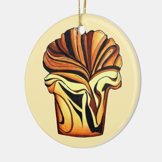 Babka Chocolate Brot Slice Loaf Jüdische Bäckerei Keramik Ornament (Links)