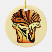 Babka Chocolate Brot Slice Loaf Jüdische Bäckerei Keramik Ornament (Hinten)