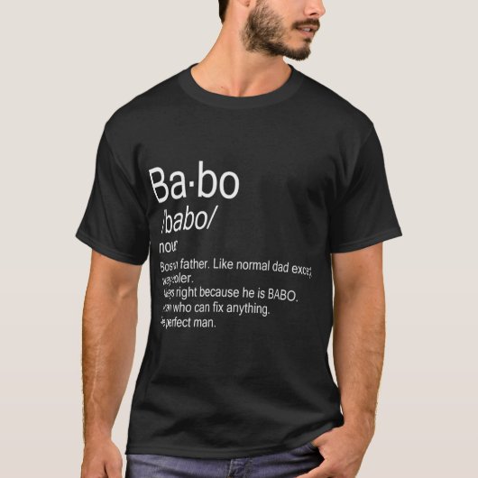 Babo Bosnian Vater T-Shirt (Vorderseite)