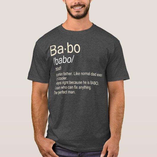 Babo Bosnian Vater T-Shirt (Vorderseite)