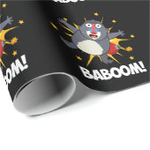 Baboom Funny explodieren Baboon Pun Dark BG Geschenkpapier (Rolleneckpunkt)