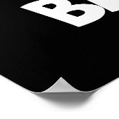 Baboom Funny explodieren Baboon Pun Dark BG Poster (Ecke)