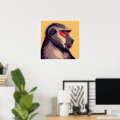 Baboon Art Print Poster (Heimbüro)