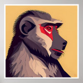 Baboon Art Print Poster (Vorne)