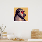 Baboon Art Print Poster (Küche)