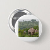 Baboon auf einem Felsen Button (Vorne & Hinten)