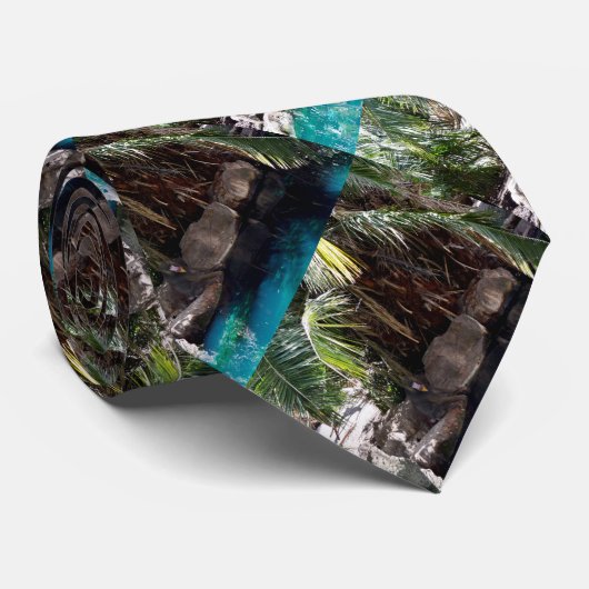 Baboon im Paradies, Neck Tie Krawatte (Gerollt)