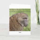 Baboon Inspection, nur auf Sie prüfen.. Karte (Rückseite)